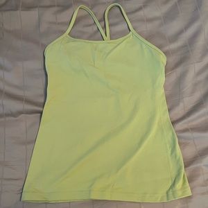 Lululemon light yellow tank top